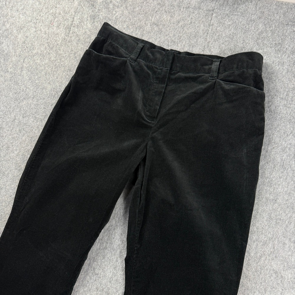 Jones New York Women's Corduroy Pants Size 10 (32x31) Signature Boot Cut Black